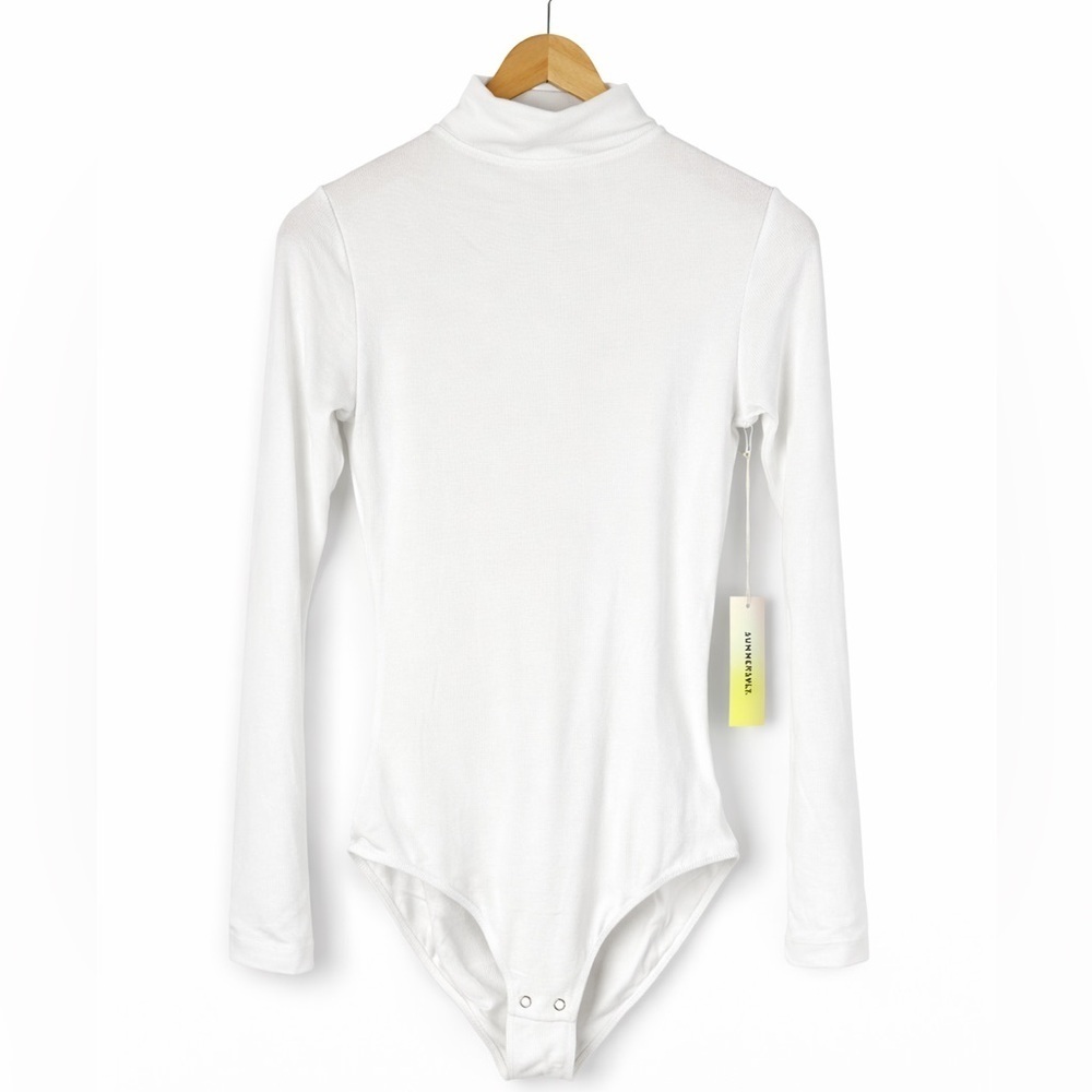Summersalt White Long Sleeve Bodysuit